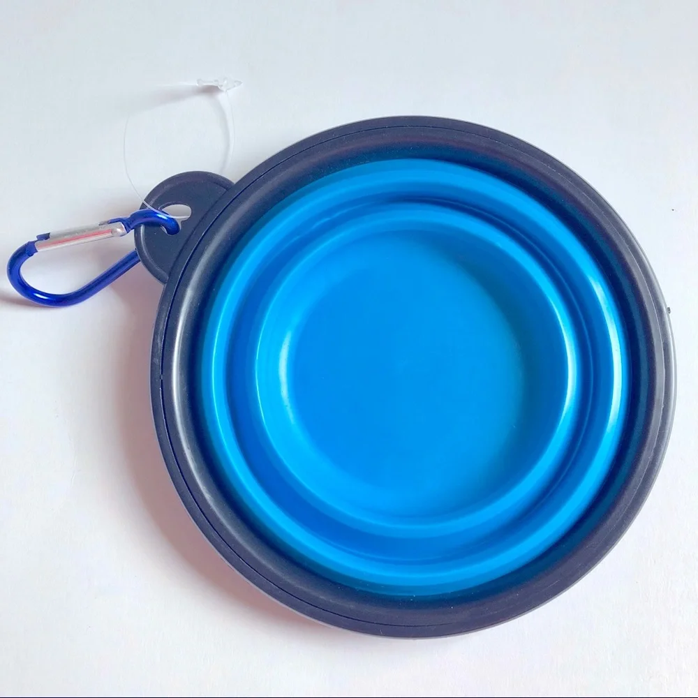 3/$15 NEW Pet Collapsible Bowl 12oz Blue, 1 Bowl
